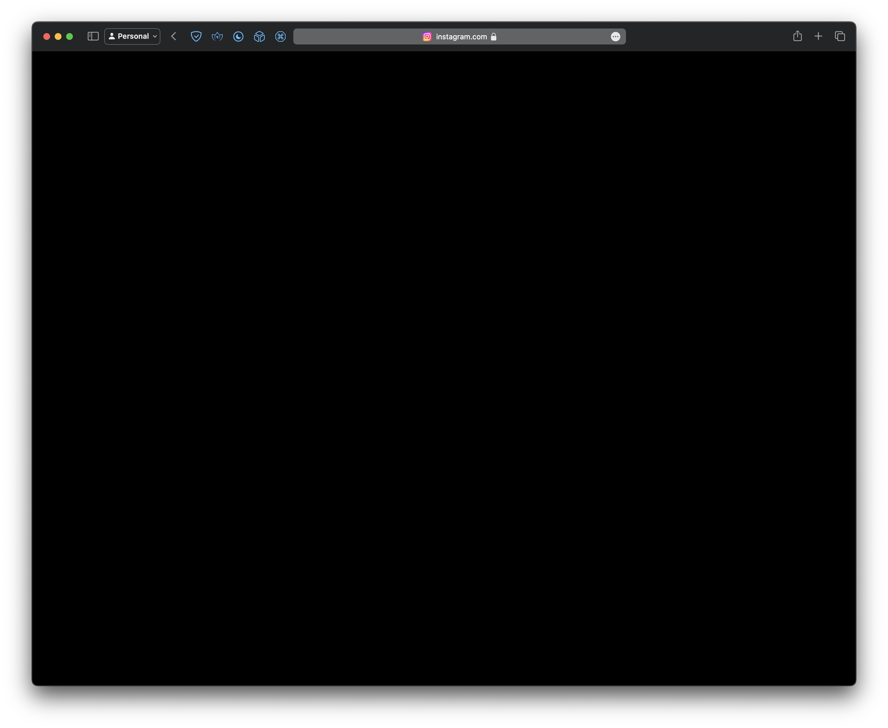 A black screen